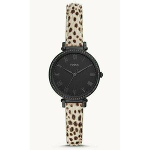 Fossil Three-Hand Faux Cheetah Hair Leather Watch